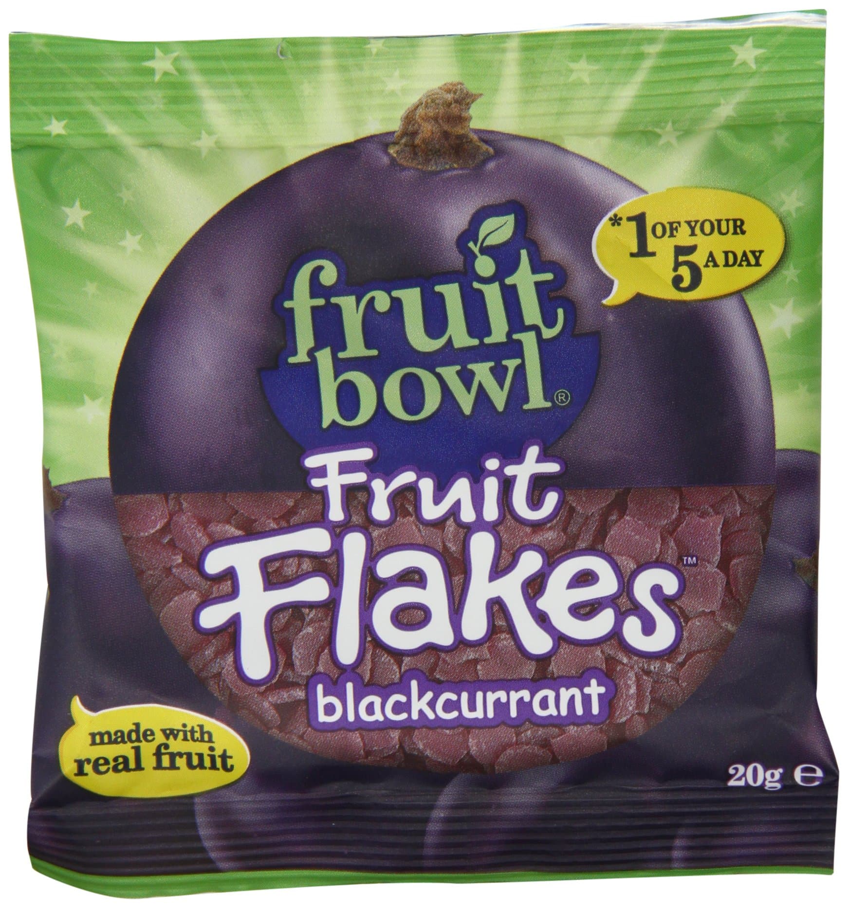 Fruit Bowl Fruit Flakes Blackcurrant 20 g (Pack of 24)