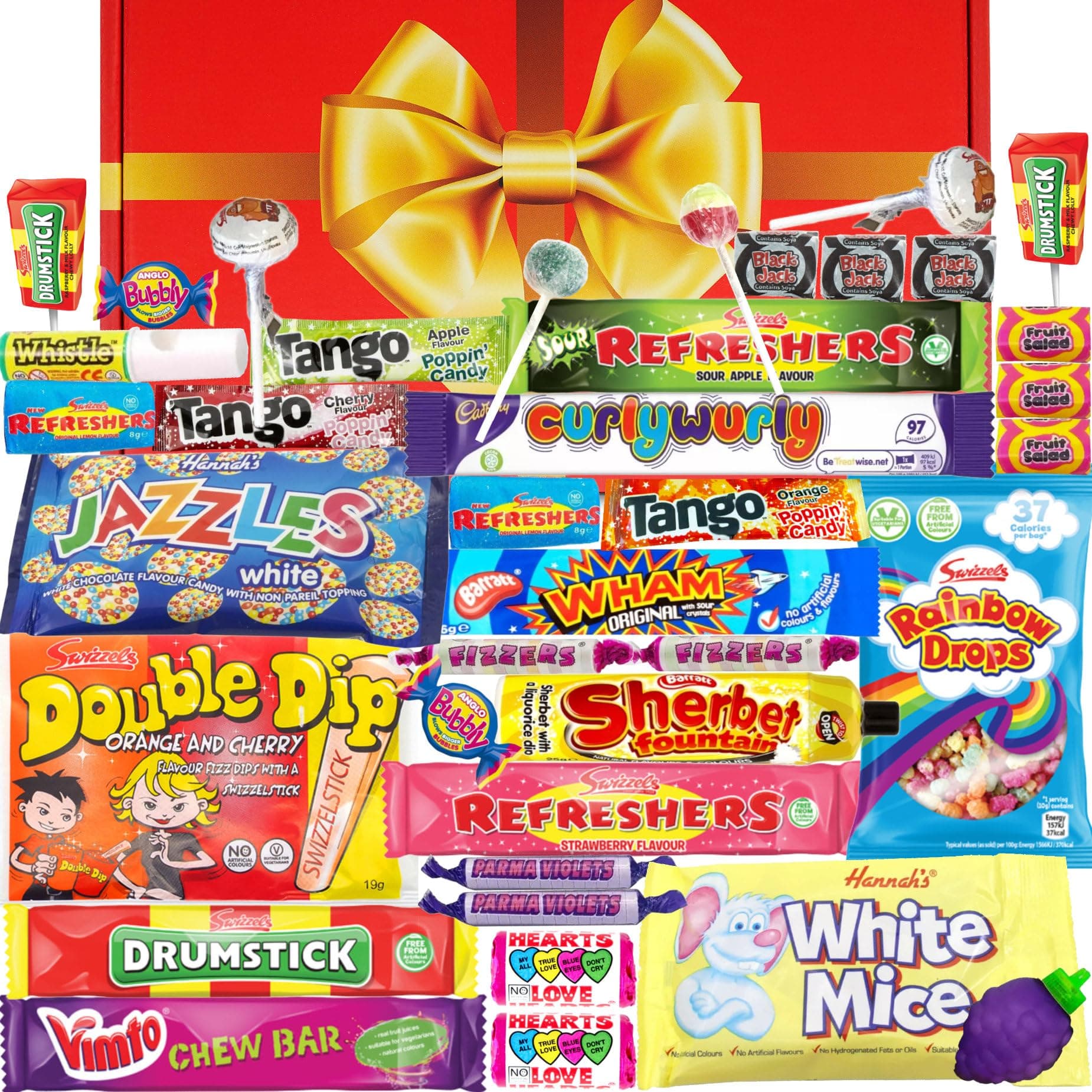 Bumper Retro Sweets Gift Box: Gorgeous Fun Old Fashioned Retro Pick & Mix Sweet Hamper Selection. A Perfect Present For Men, Women & Kids At Birthdays, Congratulation and Father's Day