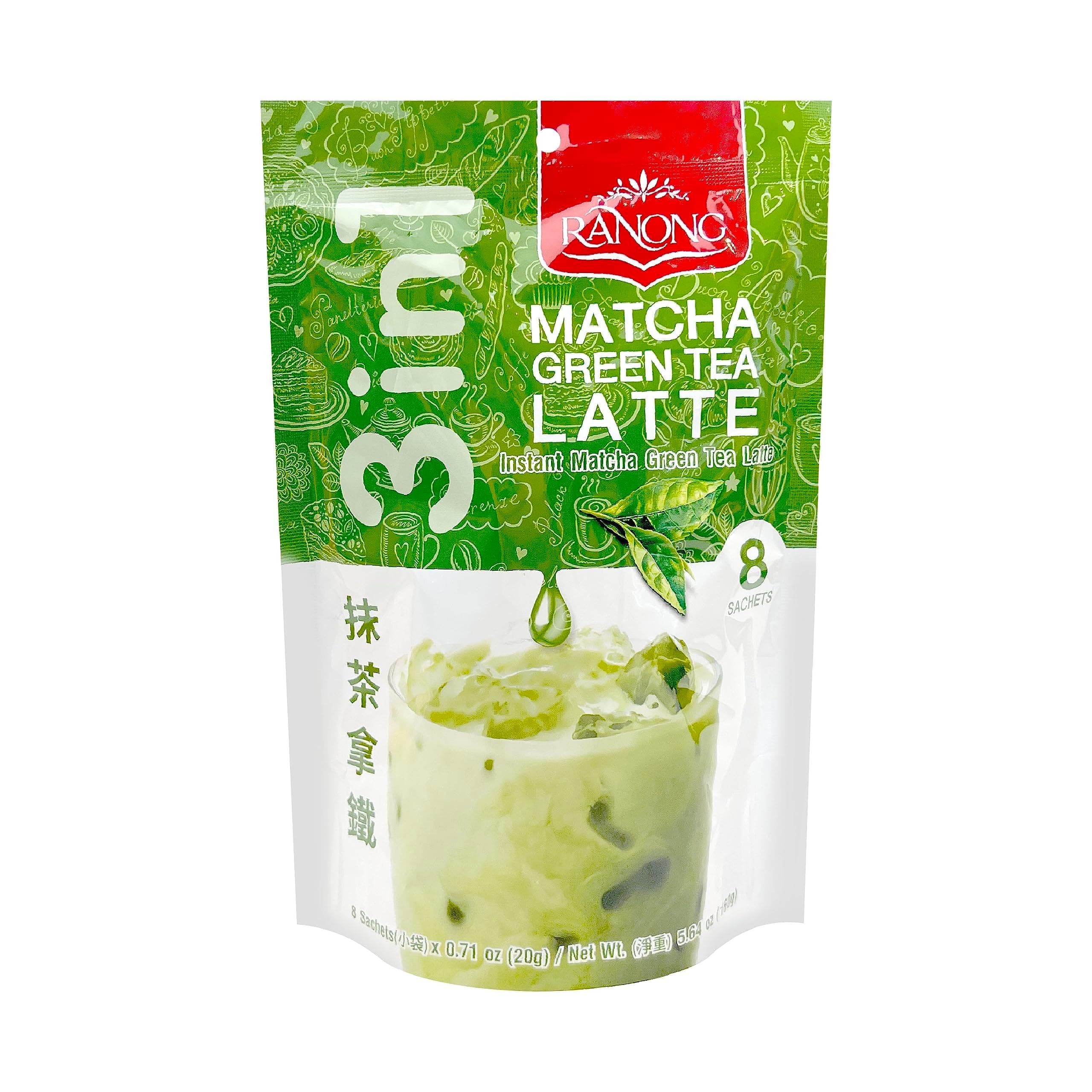 3 in 1 Instant Matcha Green Tea Latte, net weight 160 g (Pack of 1 piece) / 8y KK