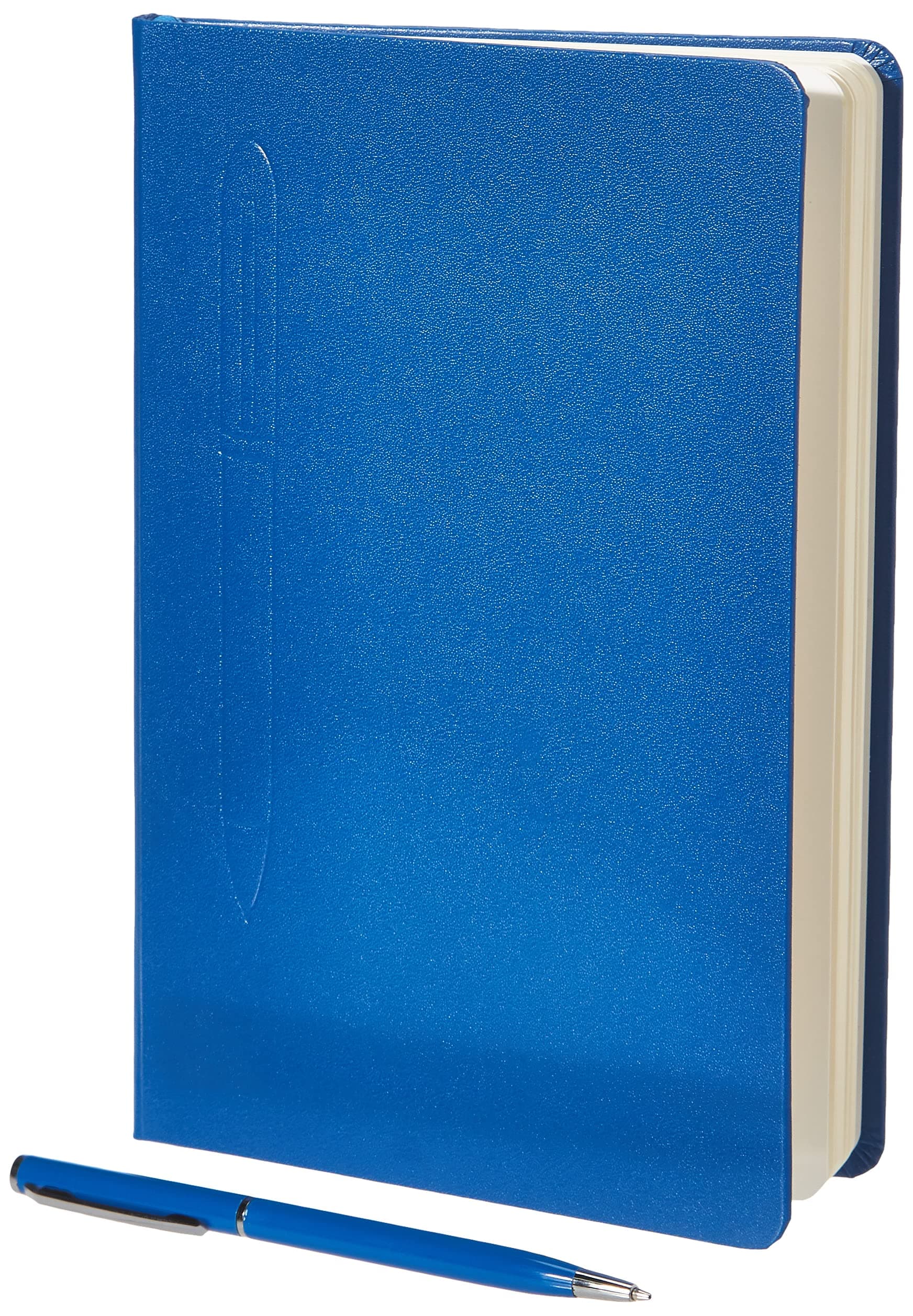 – GiftOlogy Campina Soft Touch Hardcover Notebook and Pen Set, Blue
