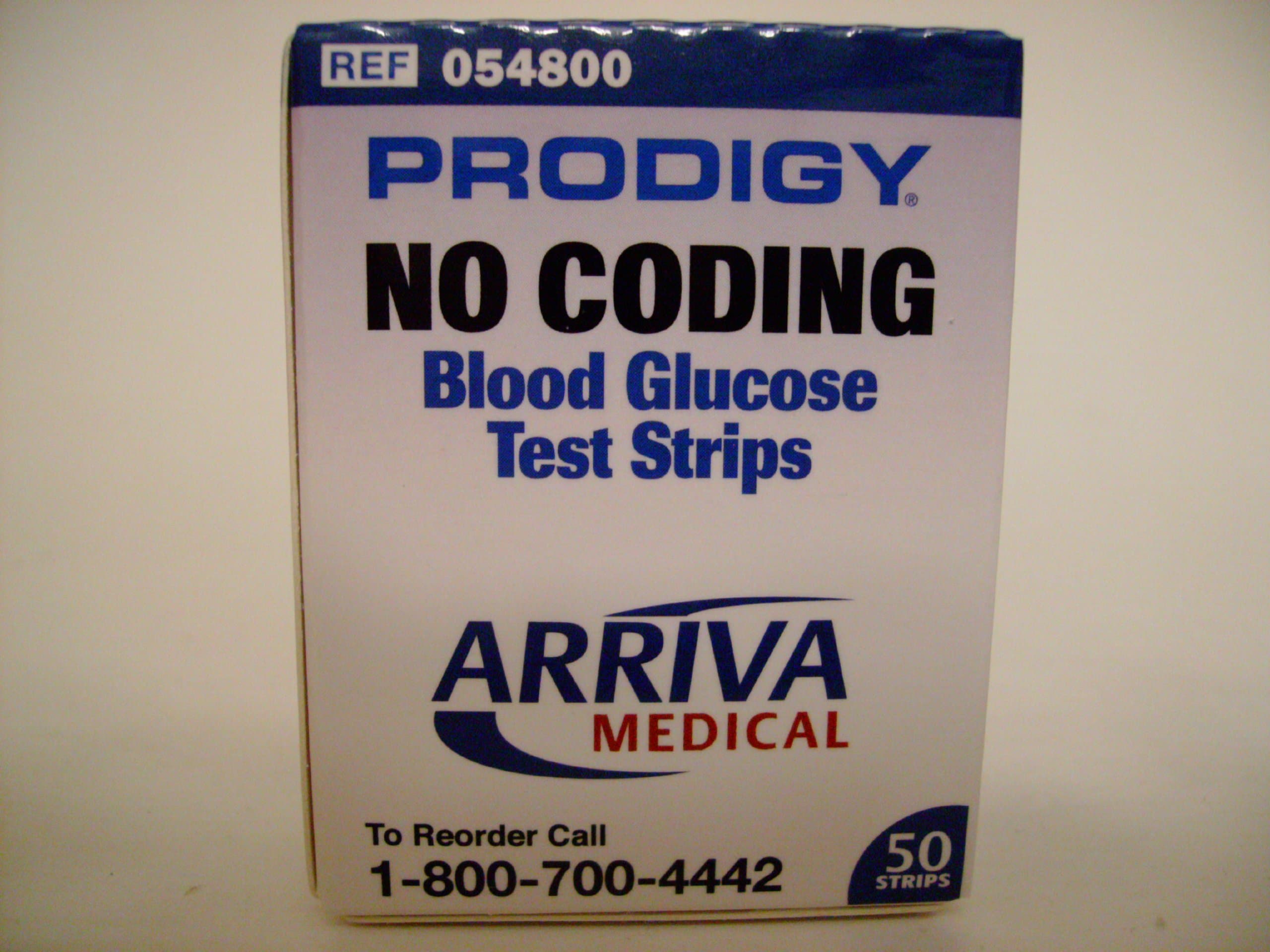 Prodigy Blood Glucose Test Strips By Arriva #054800
