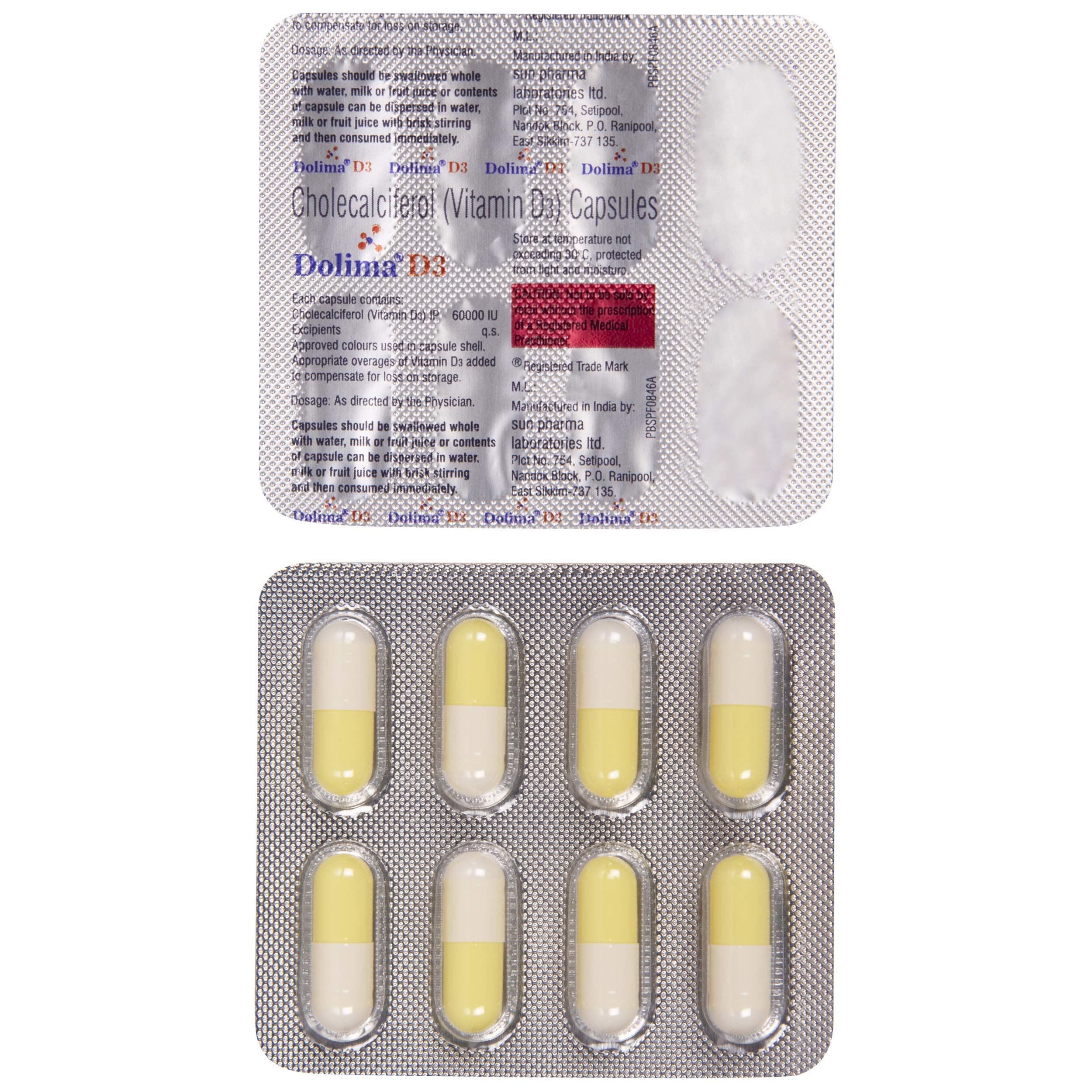 Dolima D3 - Strip of 8 Capsules