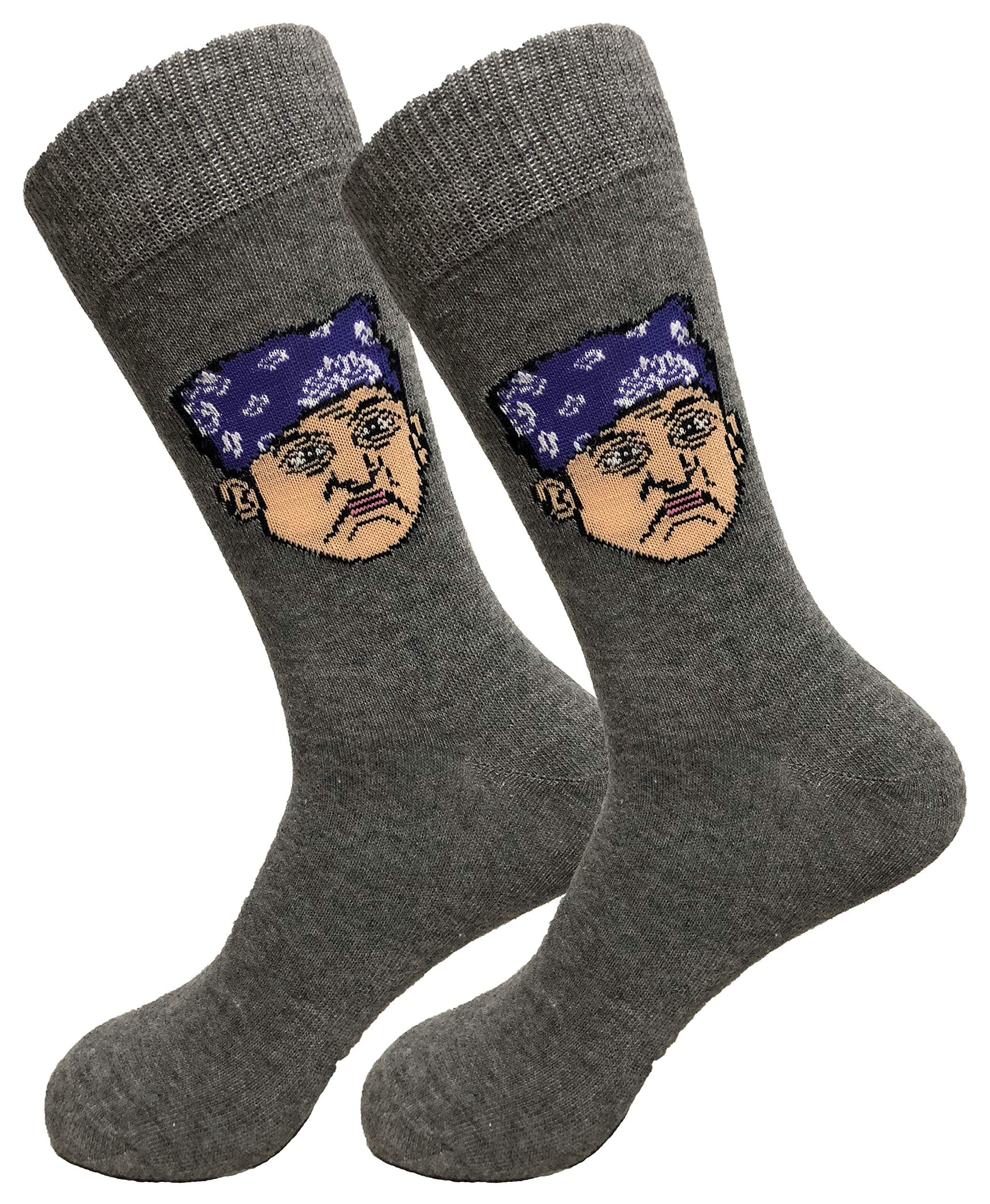 Balanced Co.Prison Mike Dress Socks Michael Scott Funny Socks Crazy Socks Casual Cotton Crew Socks