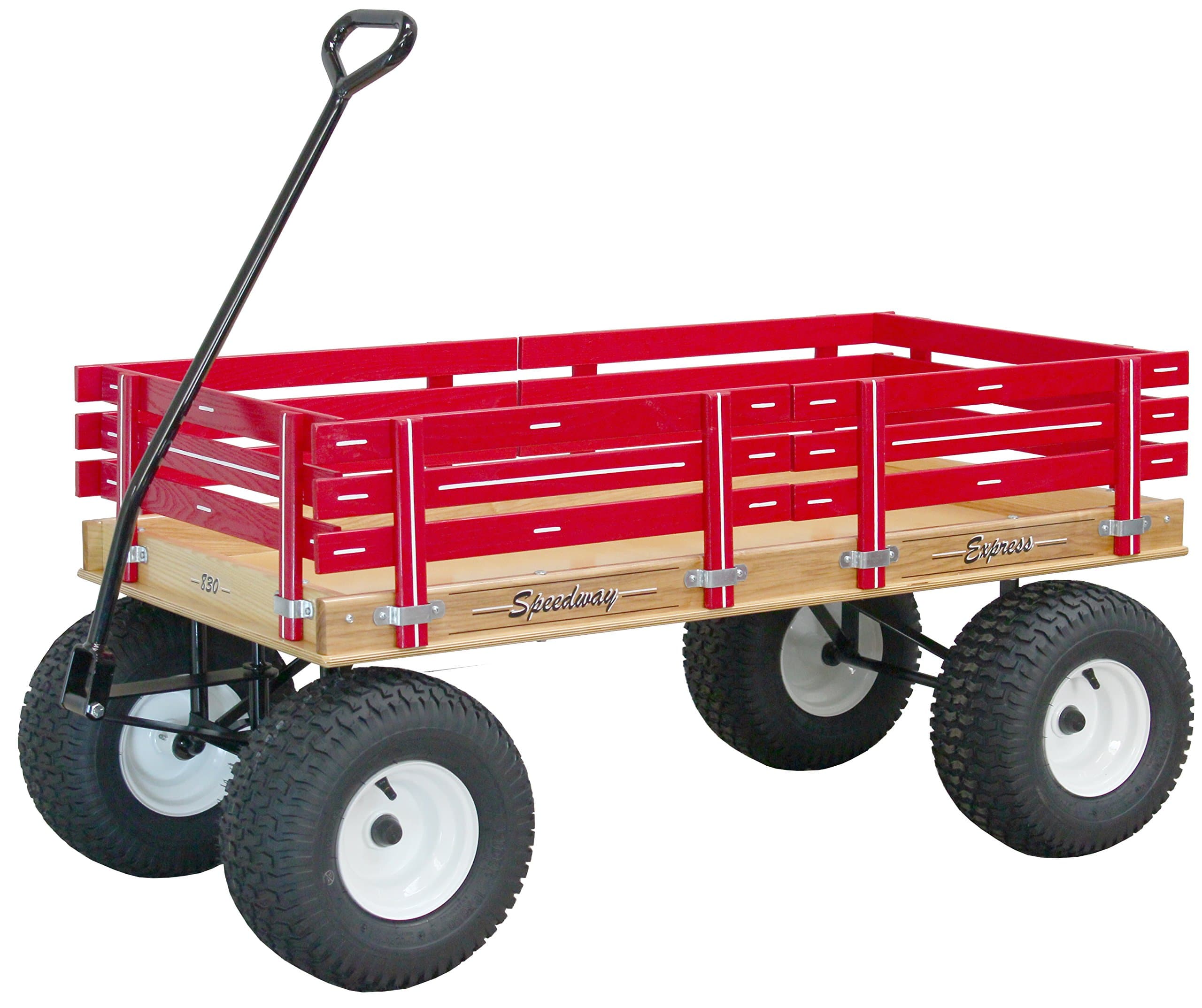 Speedway Express Wagon Model 830 Amish-made Red with Big Wide Knobby Tires