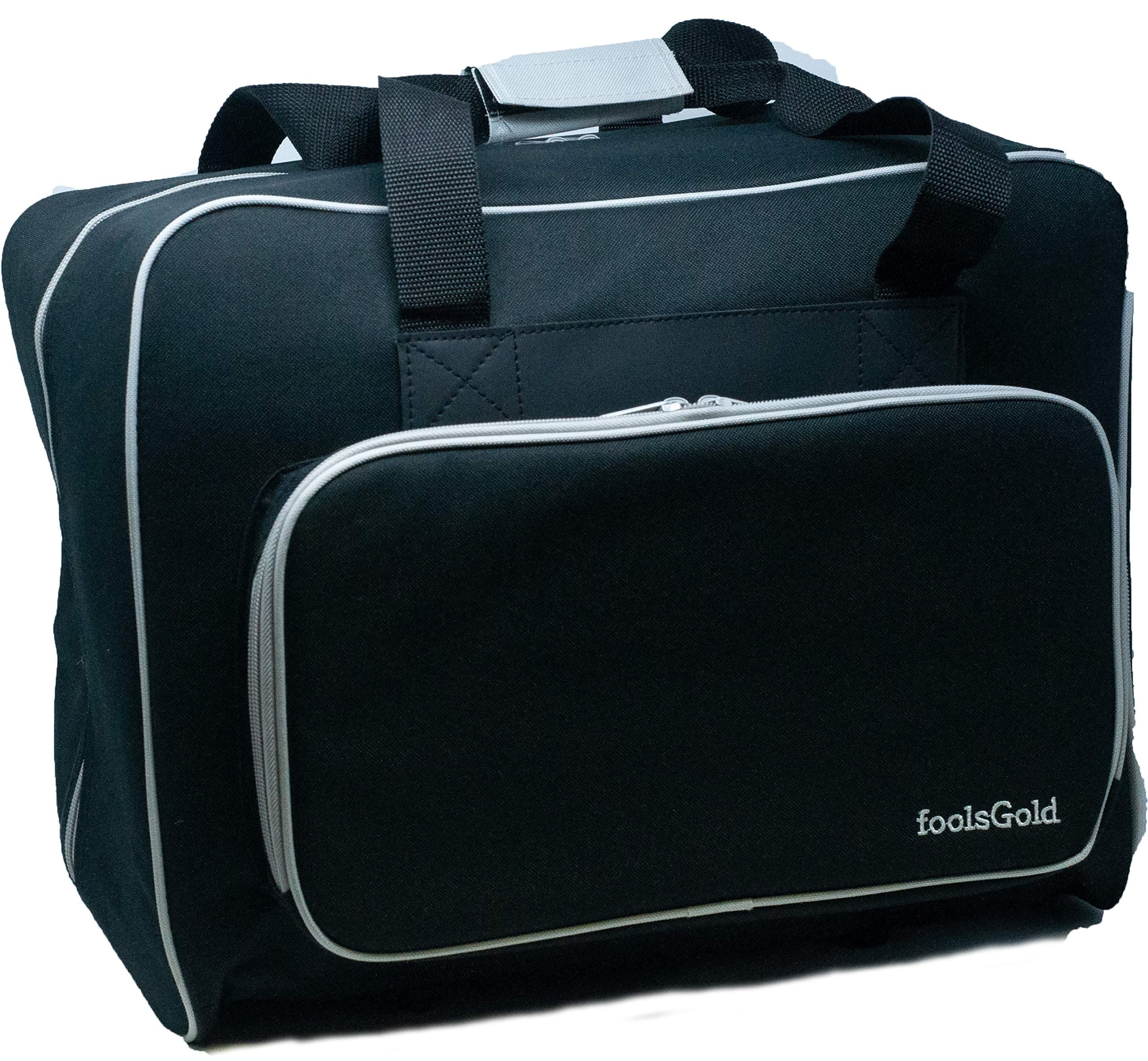 foolsGold Pro Thick Padded Sewing Machine Bag Carry Case - Black/Grey