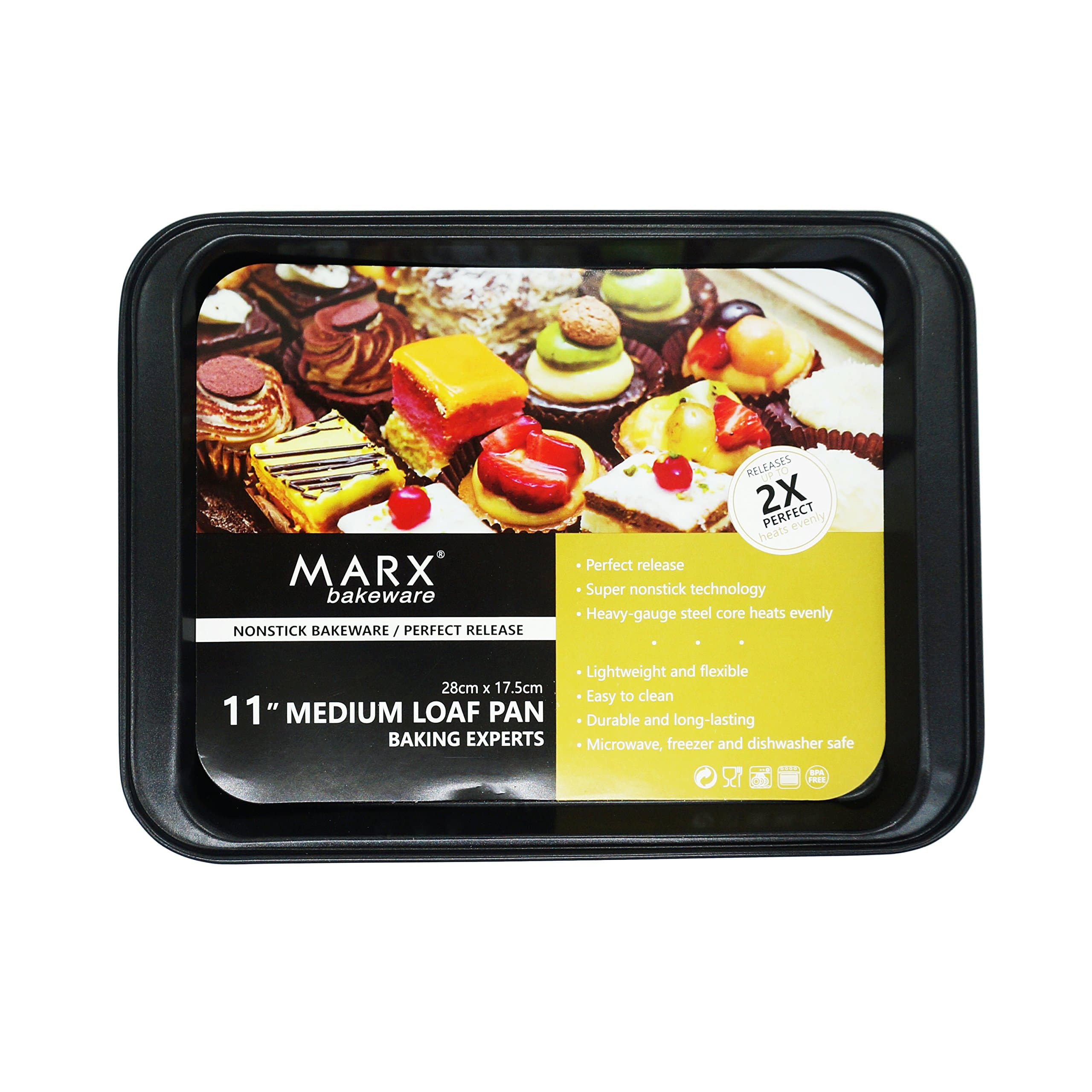 Blackcover Pan Ideal for Bread Baking Non-Stick Black Steel Bread Baking Pans Bakeware Set (Rectangle 8 inch)