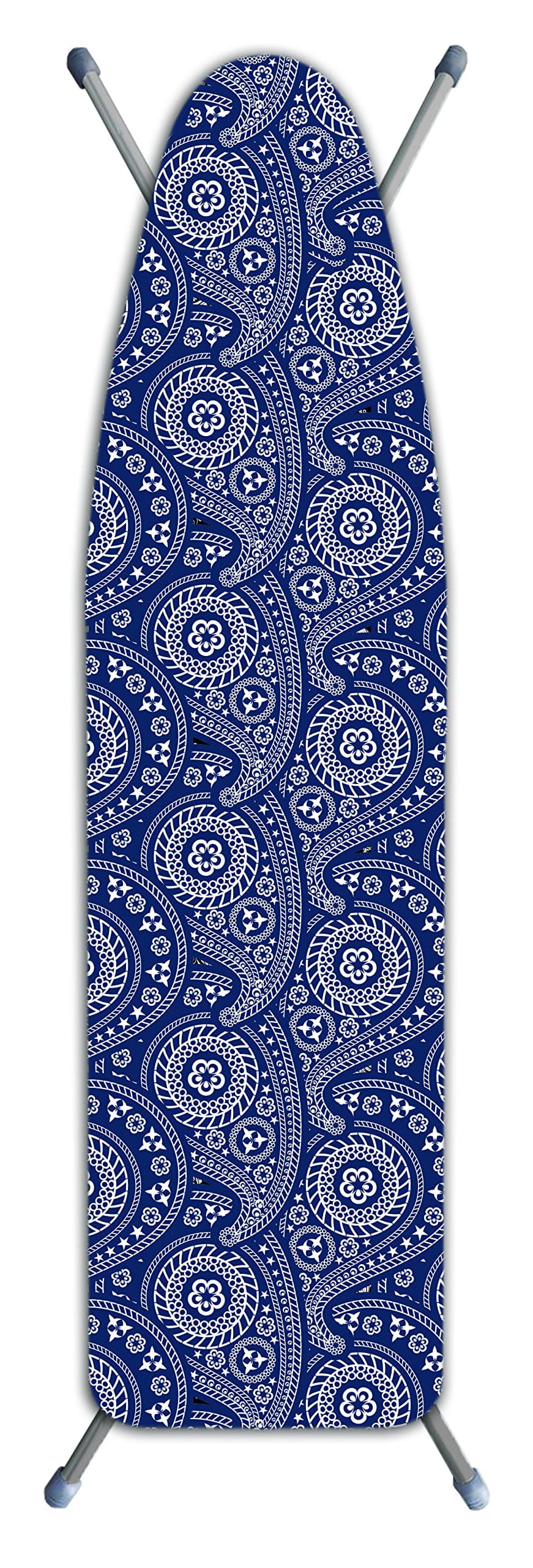 Laundry Solutions by Westex Non-Skid Portable Paisley Design Ironing Board Pad 20" x 29" Blue