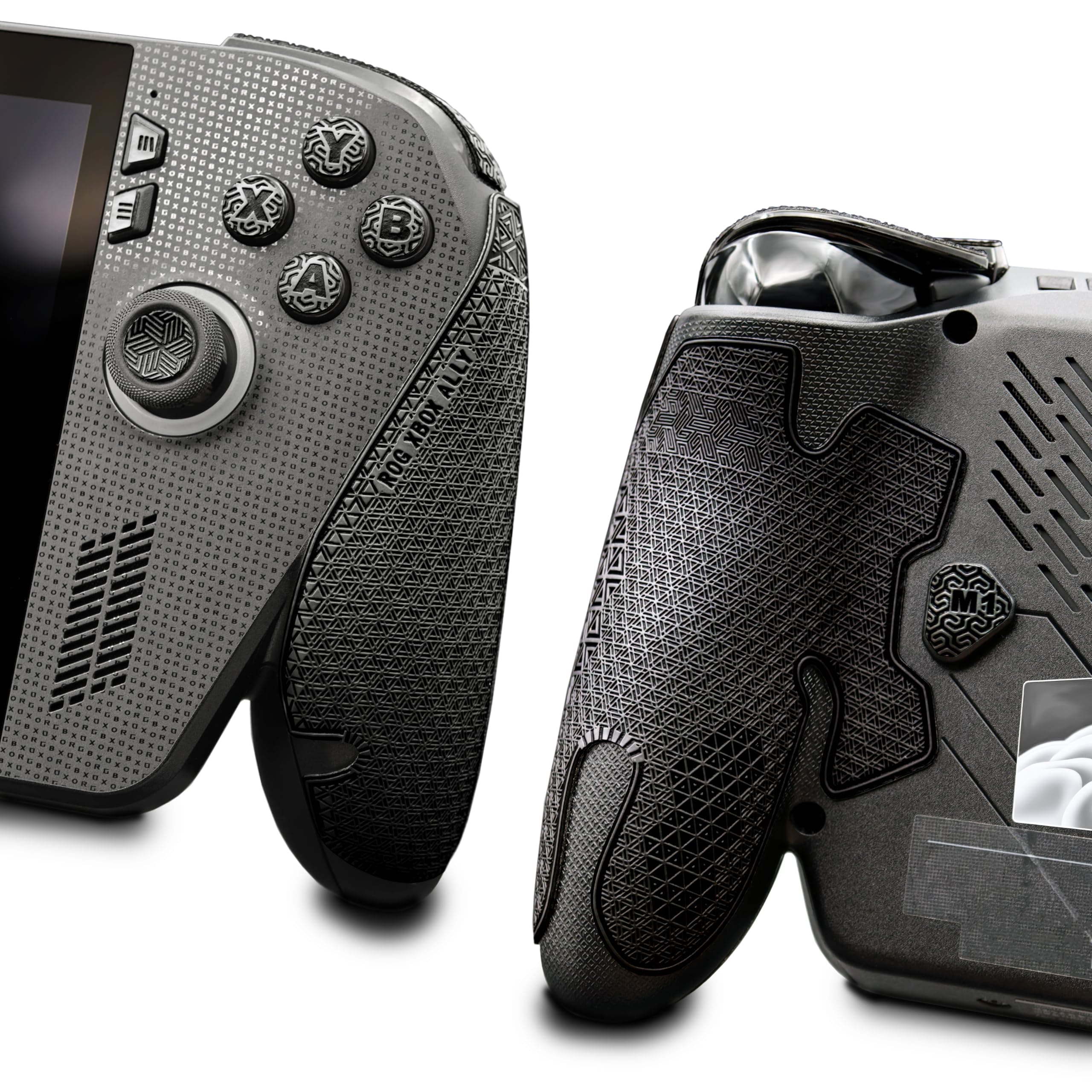 Luck&Link Controller Grip For Rog Xbox Ally/X, Textured Skin kit,Anti-Skid Sweat-Absorbent Controllers Handle Grips, Buttons,Triggers,D-pad (Ultra - Obsidian Black)