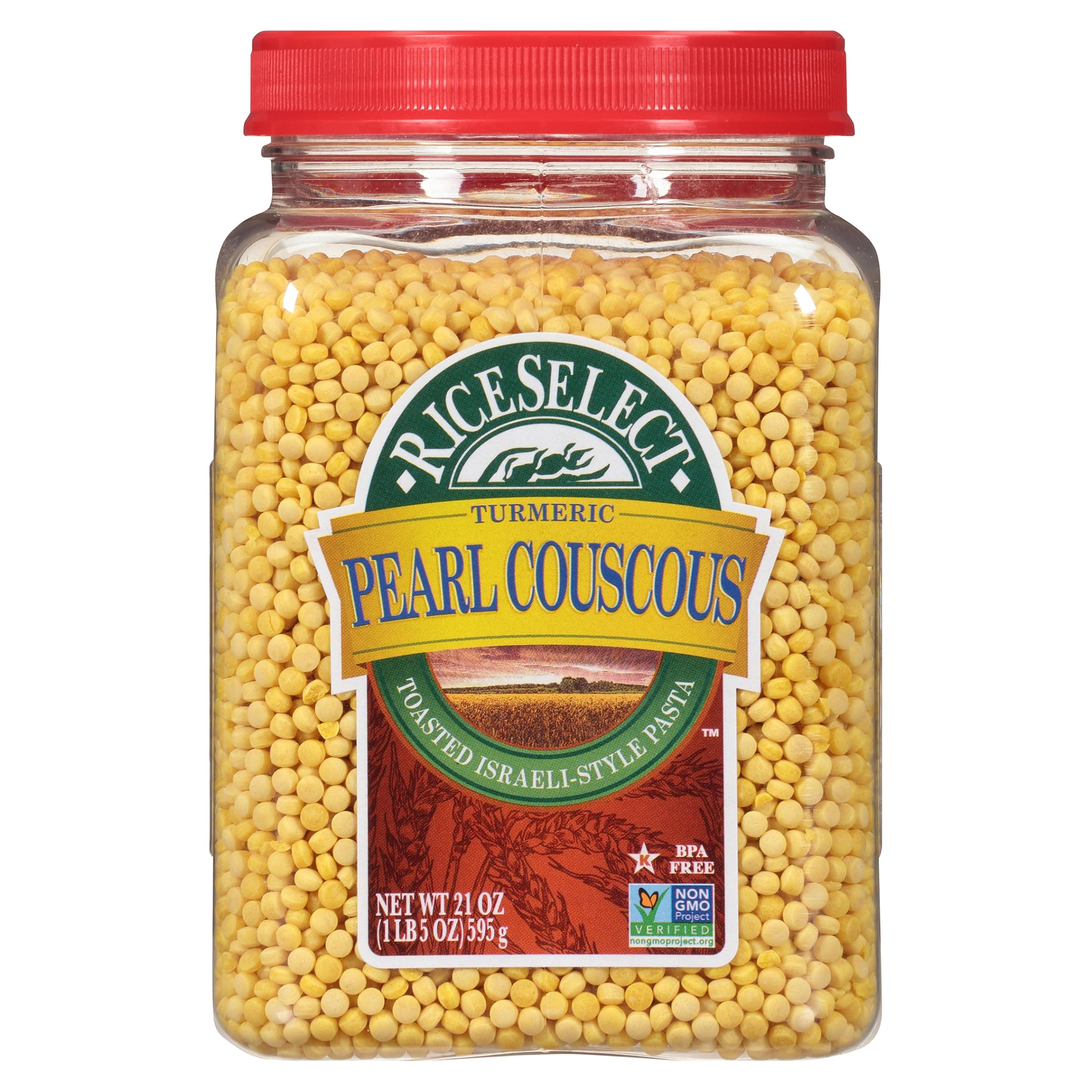 RiceSelect Pearl Couscous With Turmeric, 21-Ounce Jar