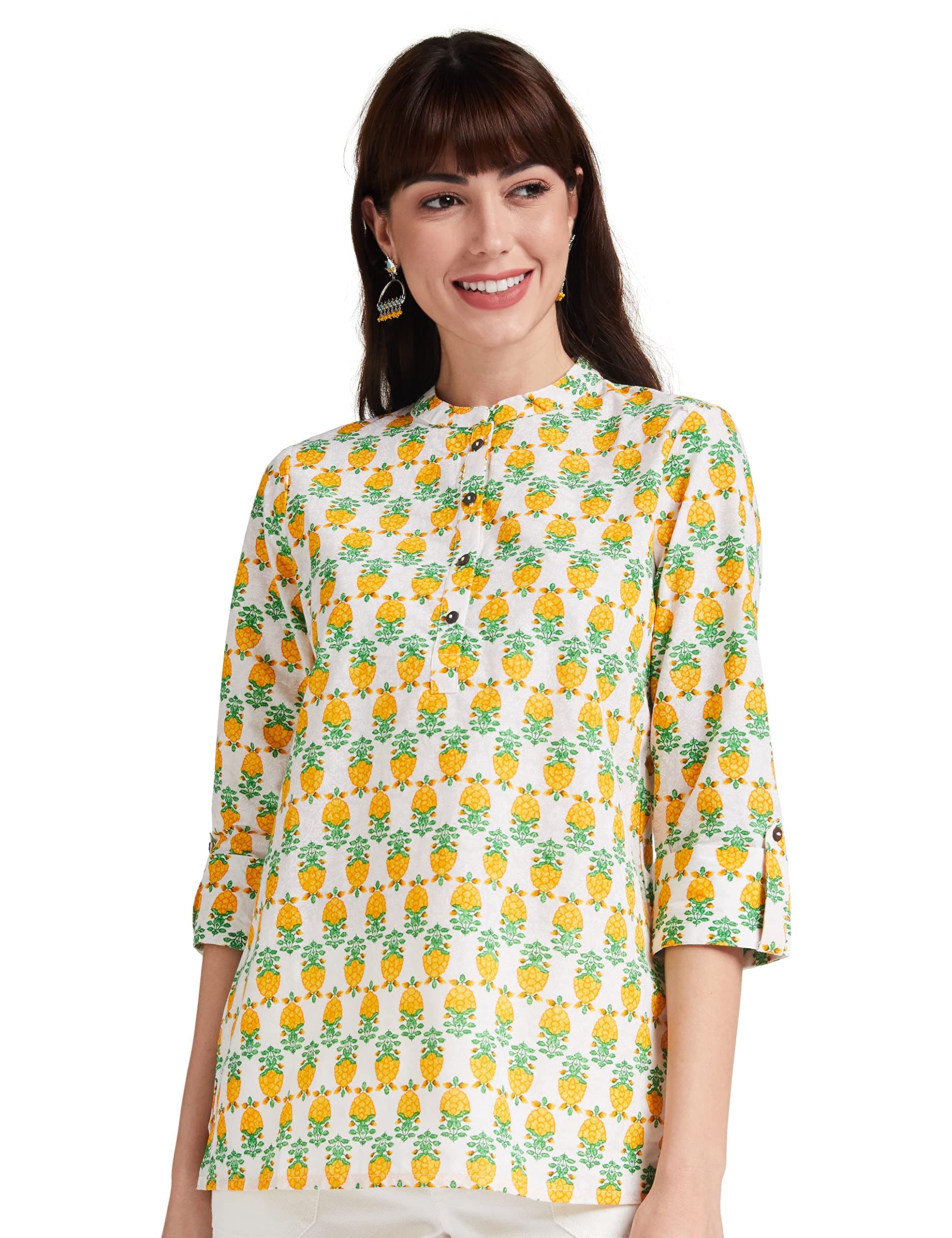 Amazon Brand - MyxWomen's Regular Fit Short Kurti