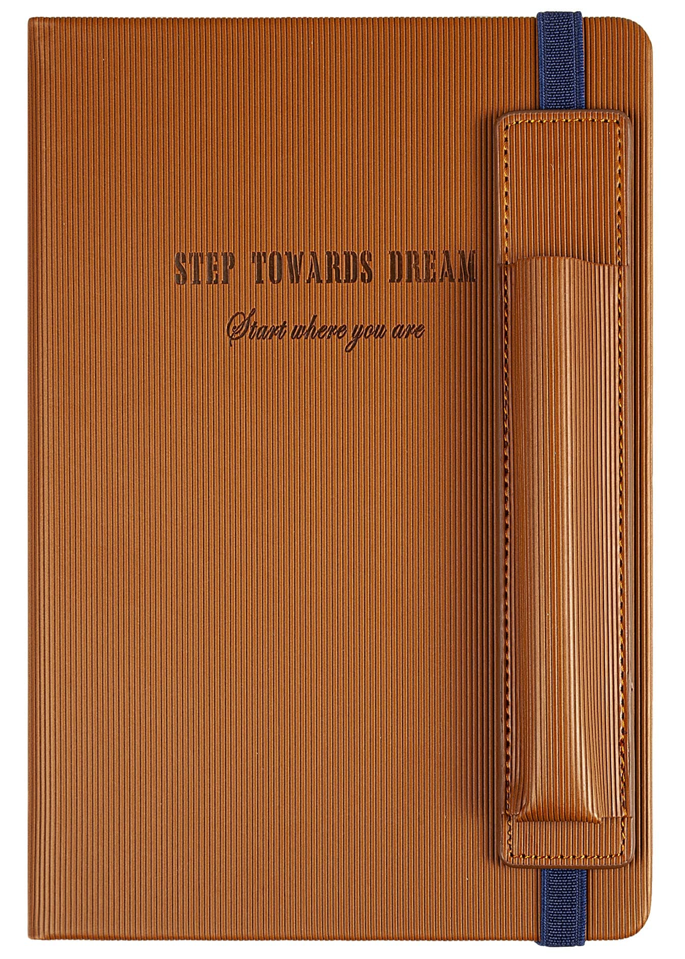 KetA Lined Notebook Journal with Pen Holder, Elastic Band and Pen Pouch, Premium Thick Paper, A5, 5.9 x 8.4 inch, 192 pages Dream Notebook (Brown)