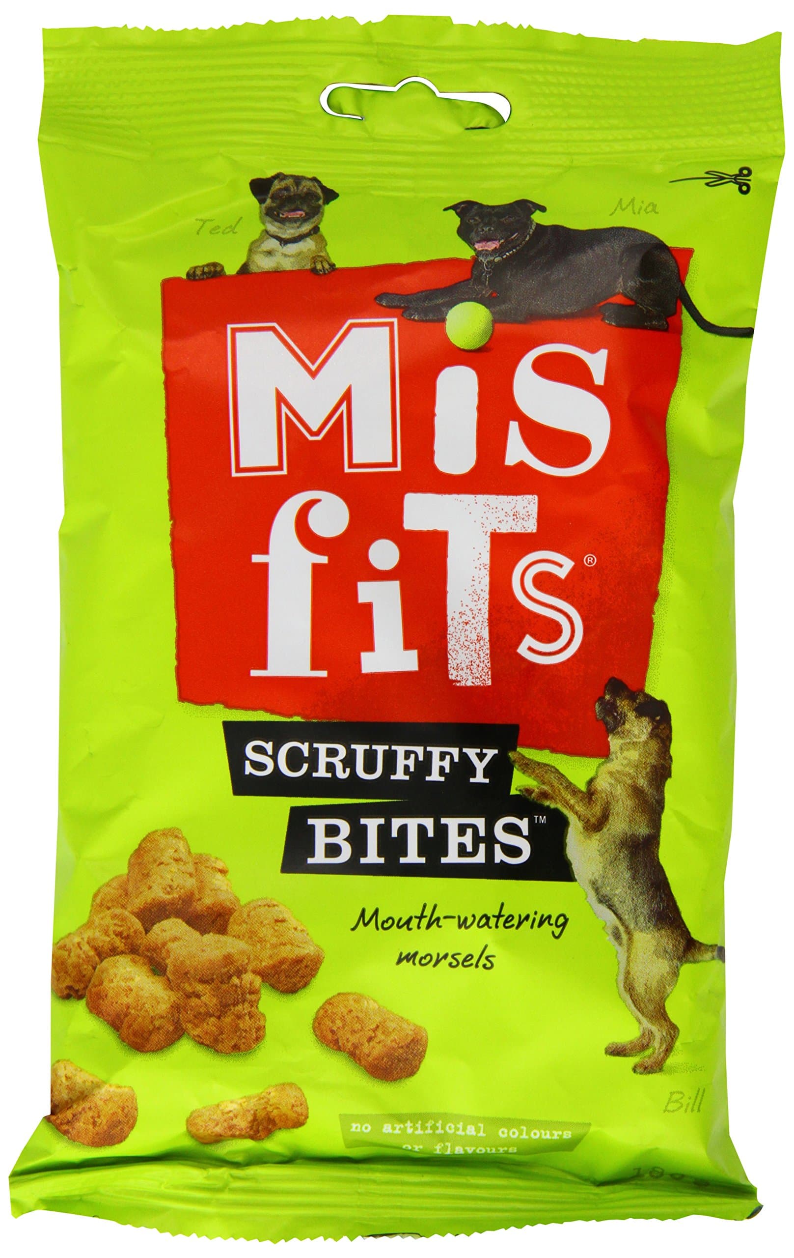 Misfits Dog Treats, Scruffy Bites, 180g