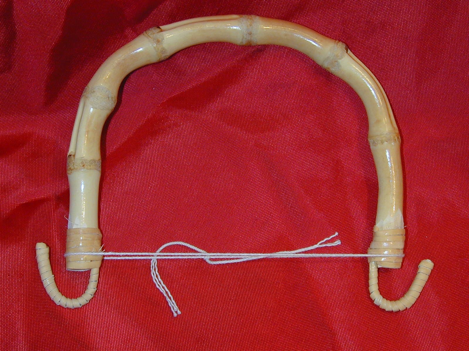 6" Artisan Handmade Lacquered Horseshoe Bamboo Handle Replacement for Teapot