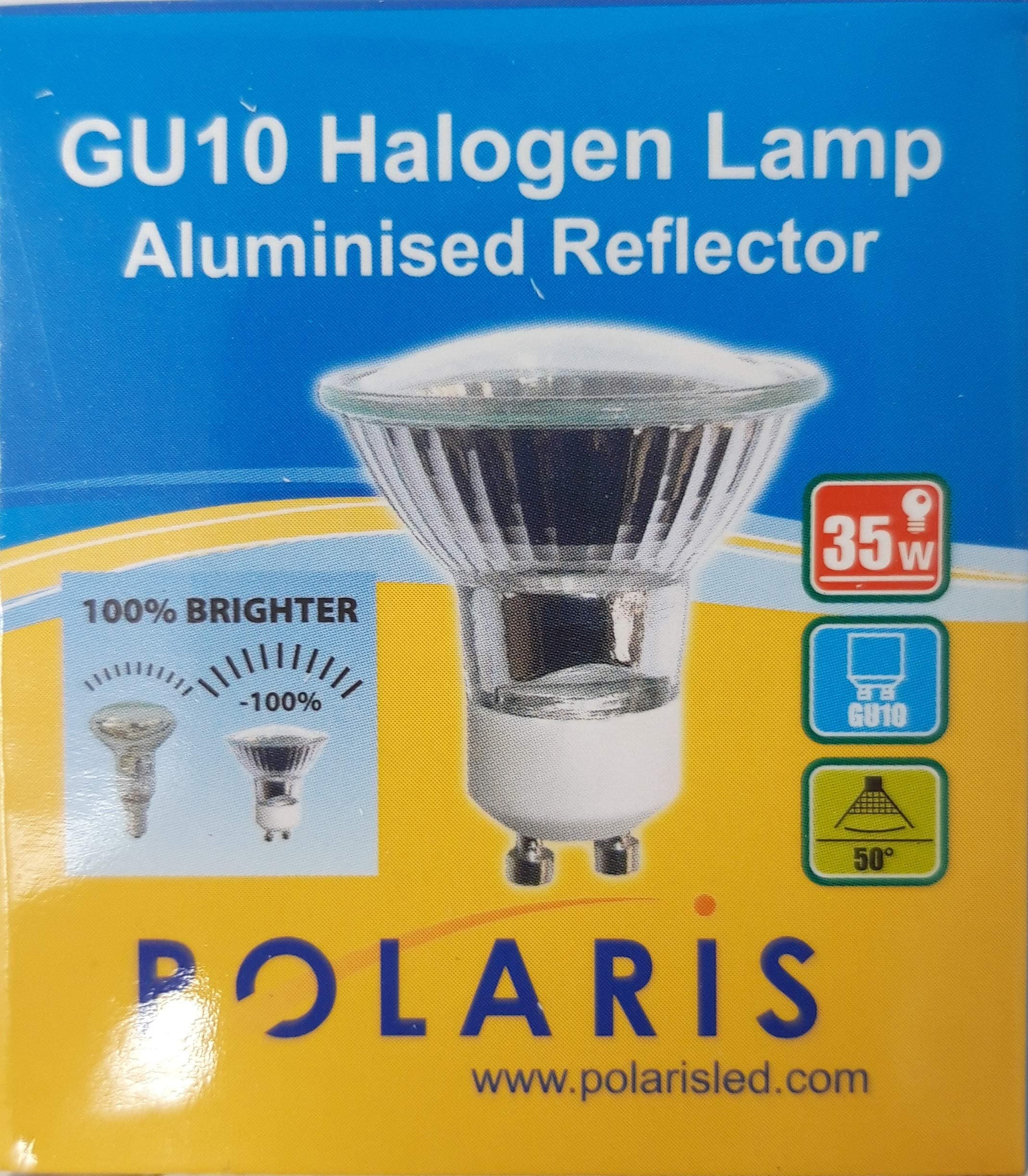Polaris35w GU10 Halogen Spot Light Bulb 240v Dimmable Pack of 4