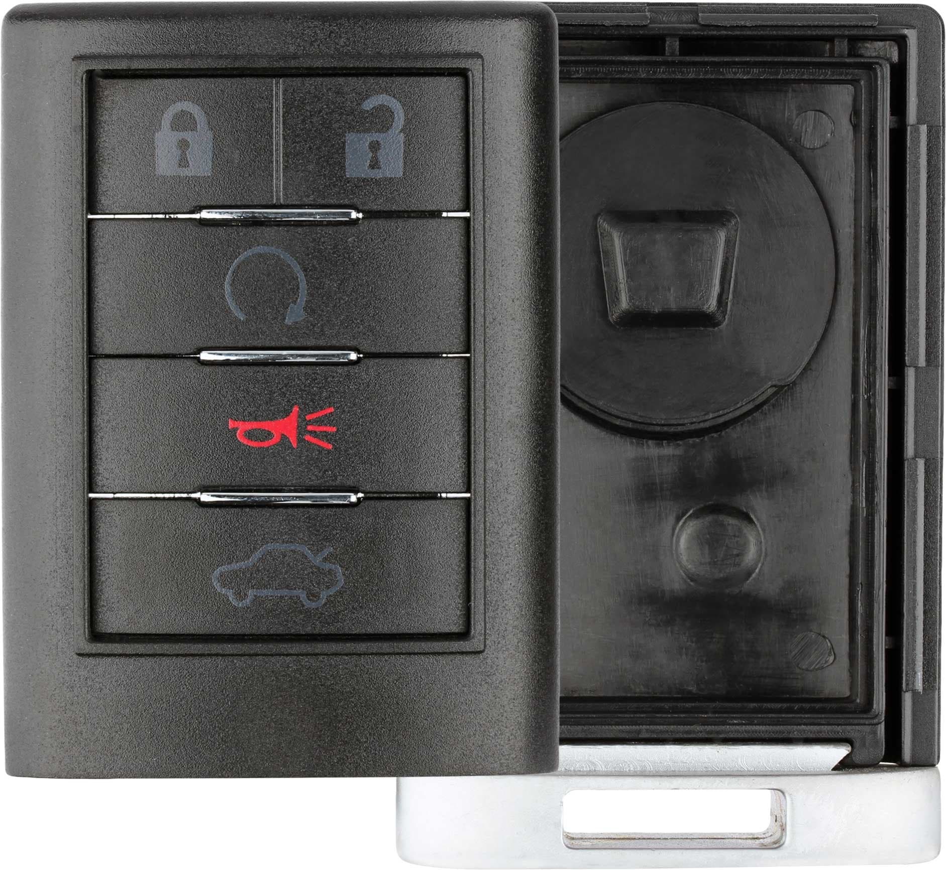 KeylessOption Keyless Entry Remote Car Key Fob Case Shell Cover for Cadillac CTS STS DTS