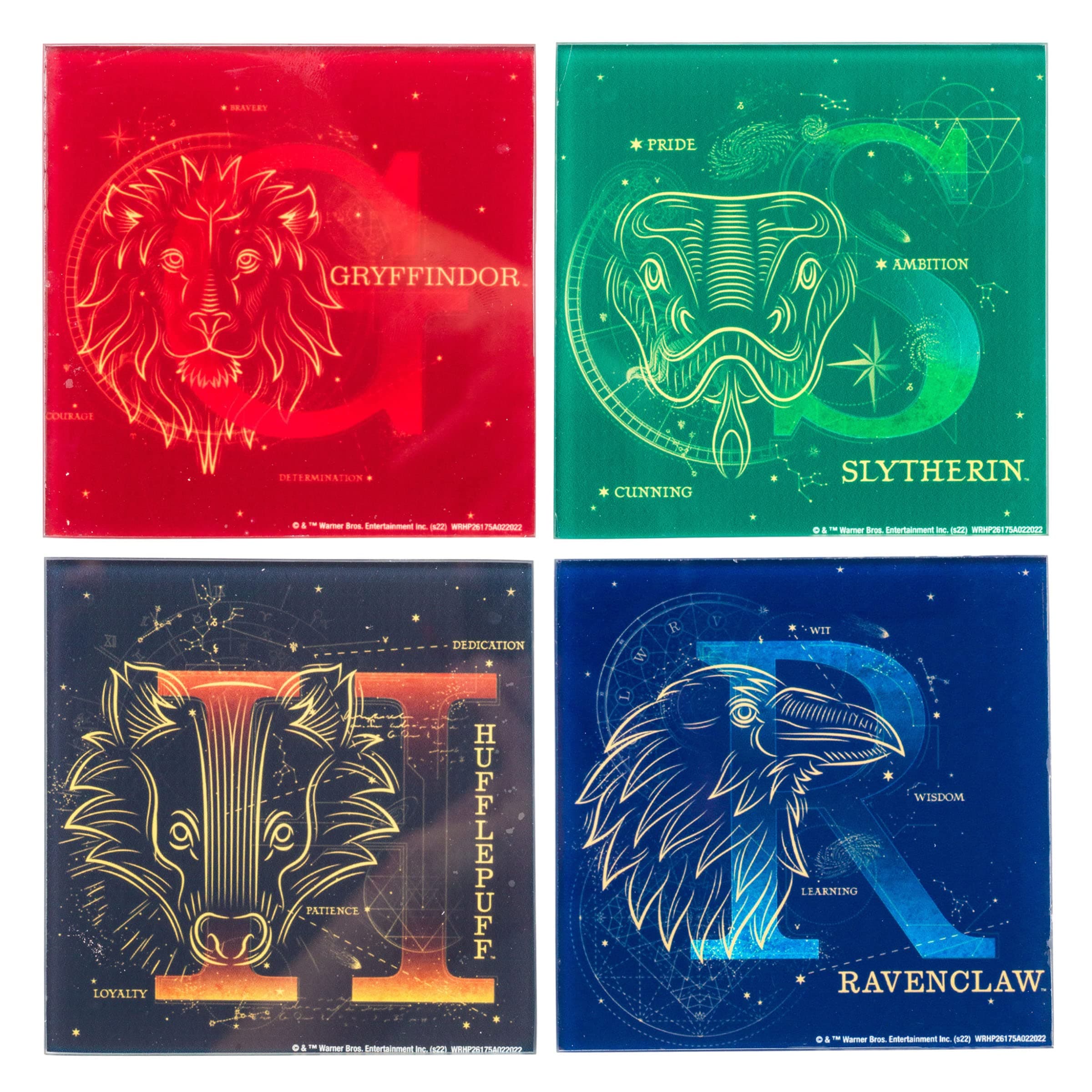 Harry Potter Constellations 4-Piece Glass Coaster Set, Multicolor (HP26175A)