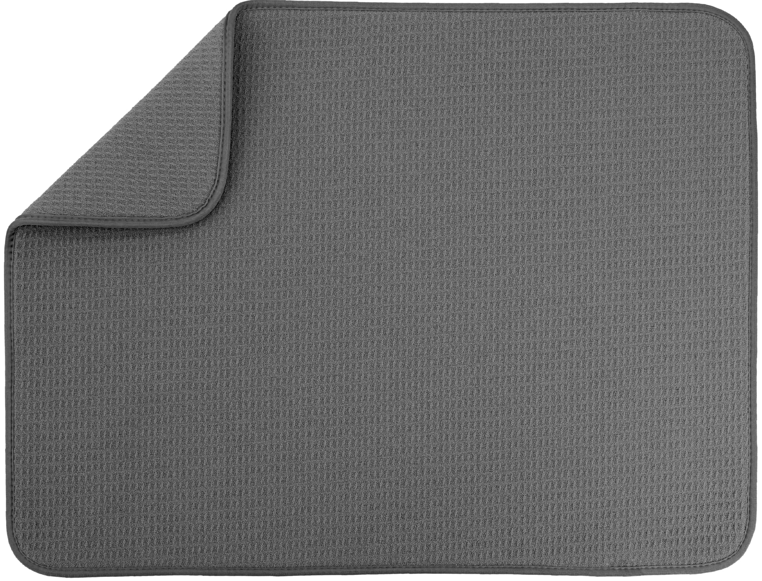 S&T INC. Dish Drying Mats, Polyester, Charcoal, 24 Inch x 24 Inch