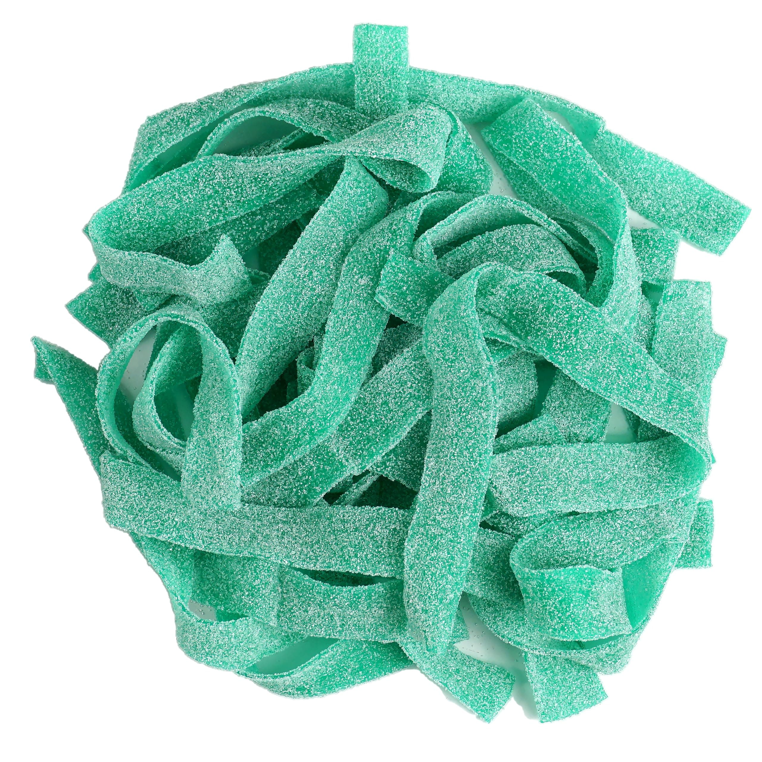 Green Apple Sour Belts, 1 Pound Bulk Bag, The Hampton Popcorn & Candy Company