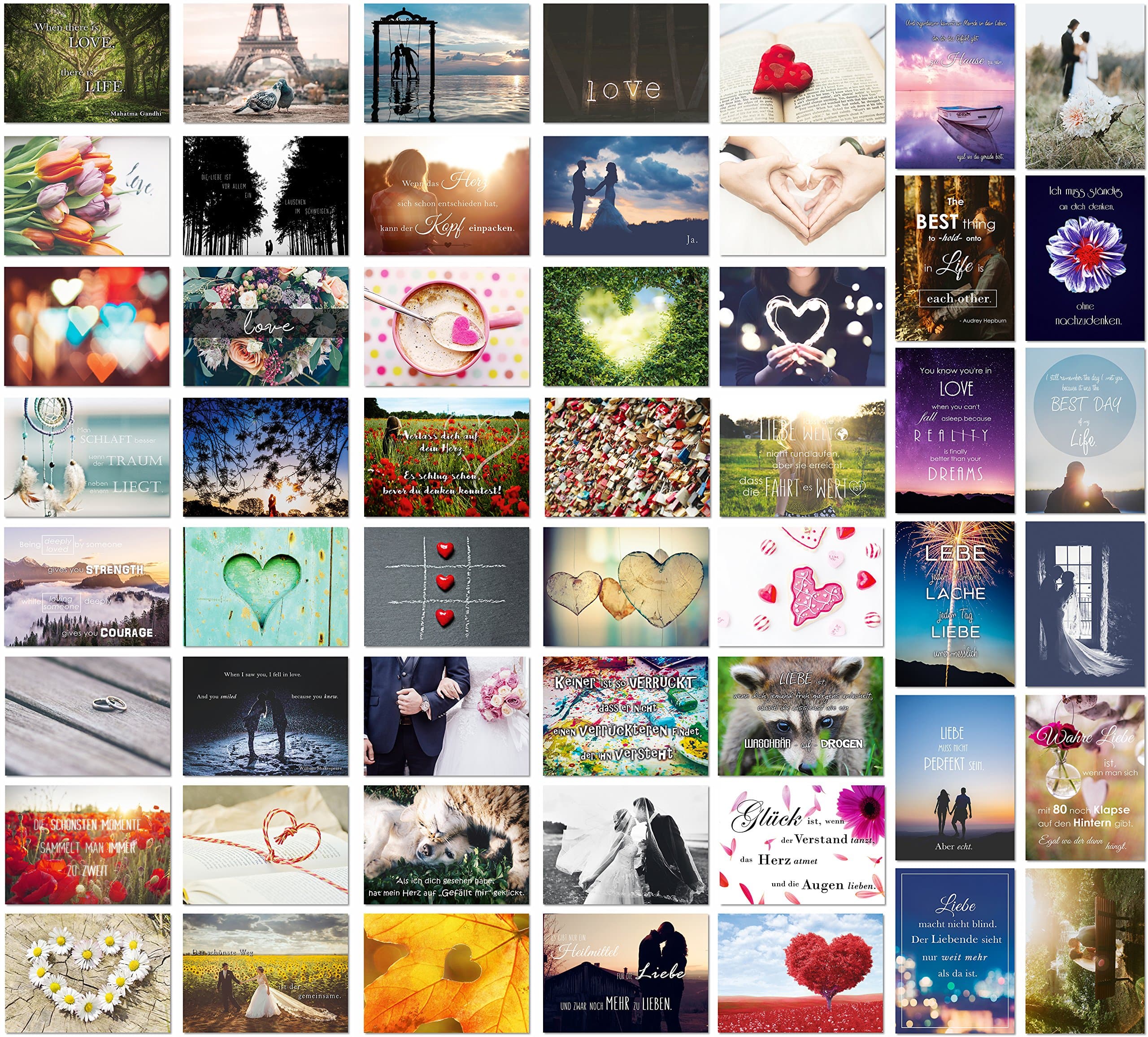 52 Postcards for 52 Weeks, One Card per Week for a Year, Wedding Gift and Creative Alternative to Guest Book, Wedding Post Card Game, Love, from Sophies Kartenwelt.