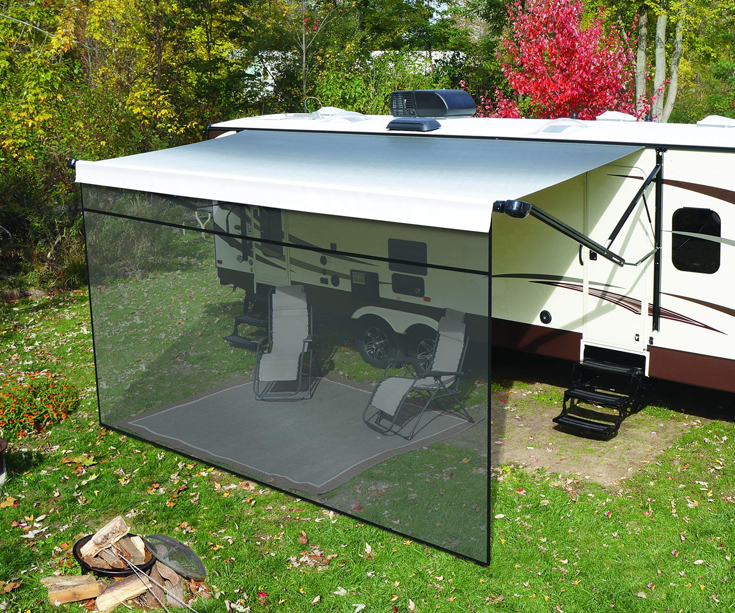 Solera Super Shade Front Panel for 5th Wheel, Travel Trailer and Motorhome RV Awnings, 8' x 10'