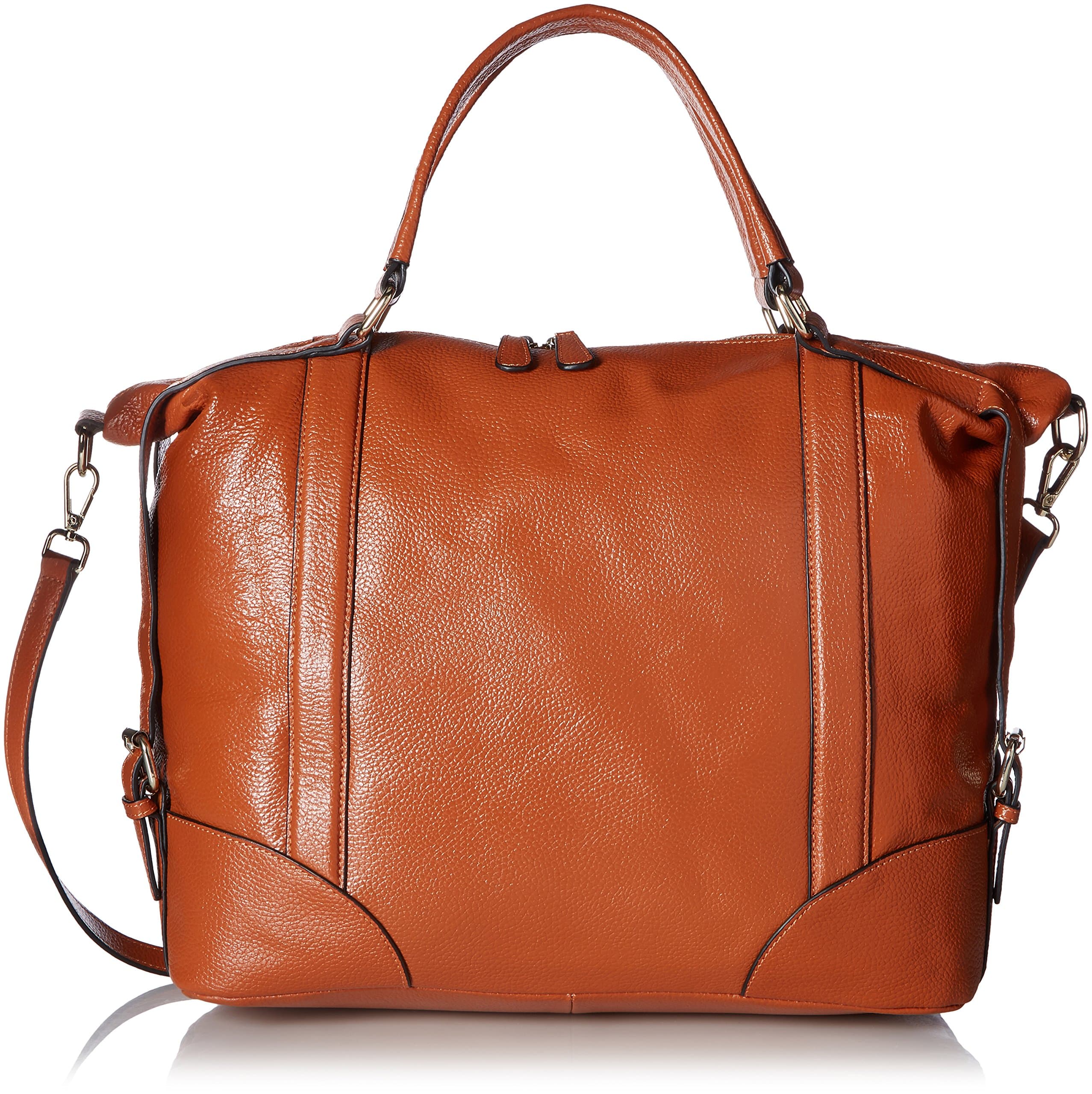 Donna Bella Designs Vivian Leather Shoulder Bag, Brown