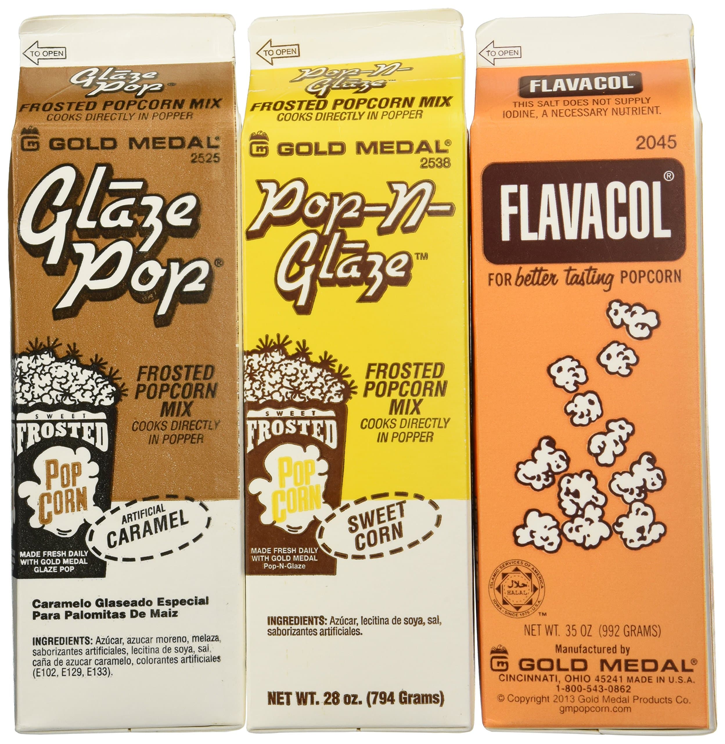 Snappy Flavacol Salt and Glaze Pop Flavoring 3 Pack