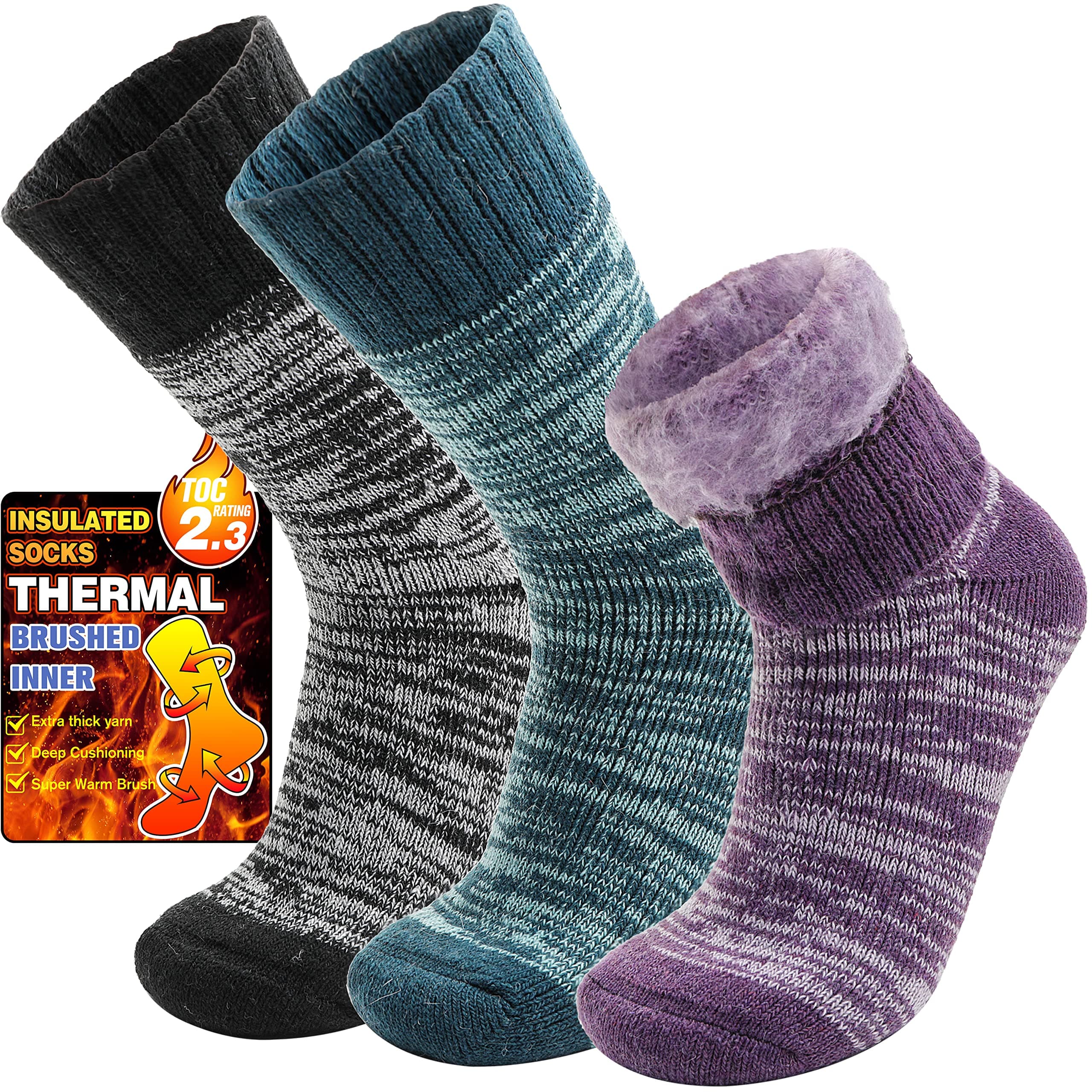 Extra Warm Thermal Socks for Women Winter Ski Thick Boot Insulated Socks for Cold Weather
