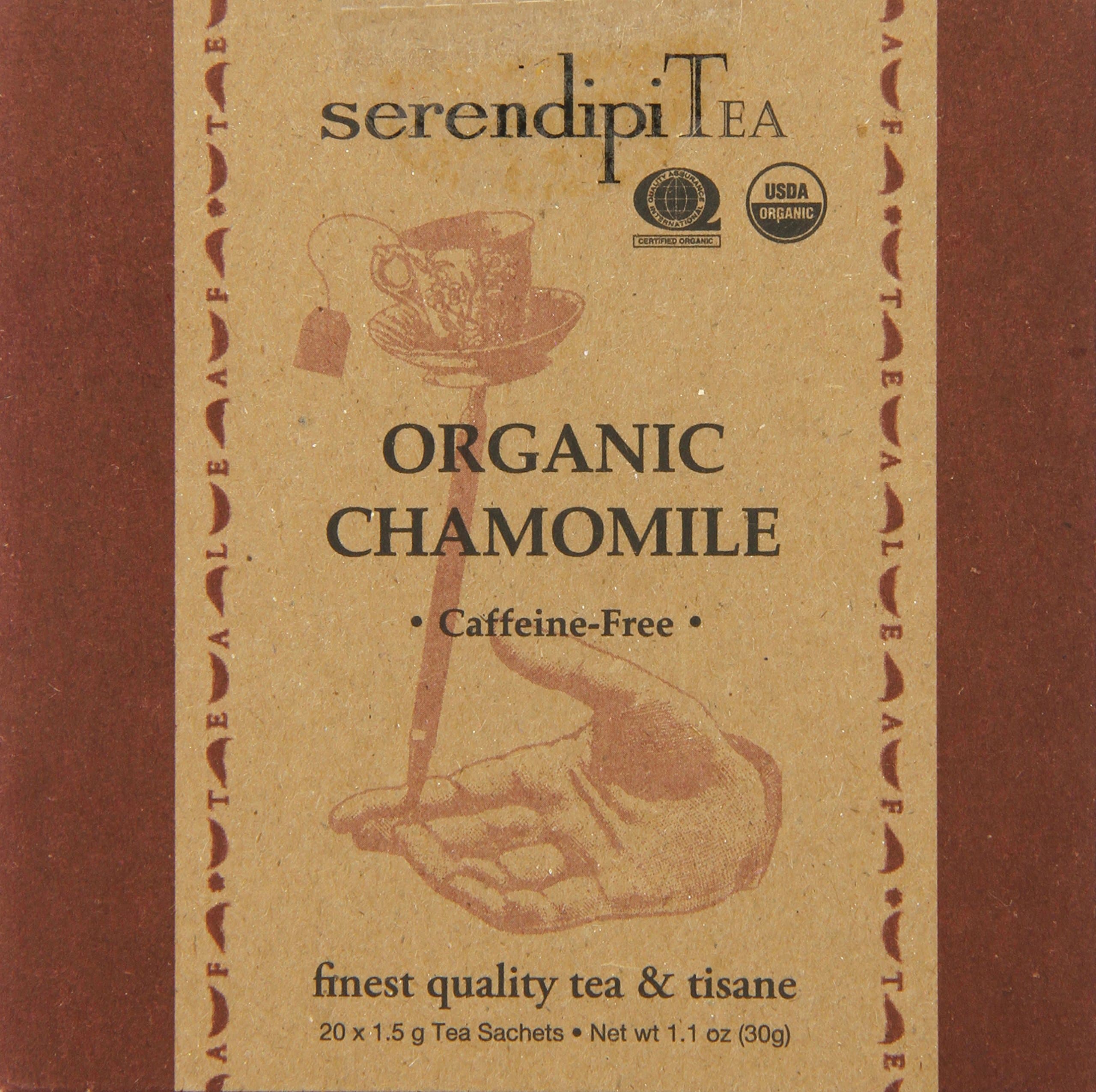 SerendipiTea Organic Tea Chamomile, 20 Count (Pack of 8)