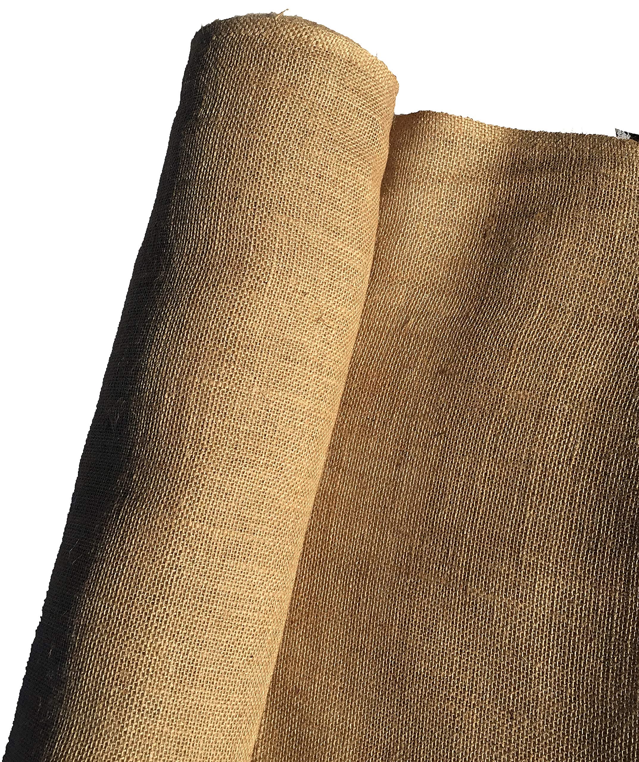 AAYUBurlap Fabric Aisle-Runner 34" by 60 feet Roll | 34 inch x 20 Yards | 10 oz | No Fray | Eco-Friendly, Natural Burlaps Roll | Landscaping Barriers | Gardening | Narrow Aisle Runner (60 feet)