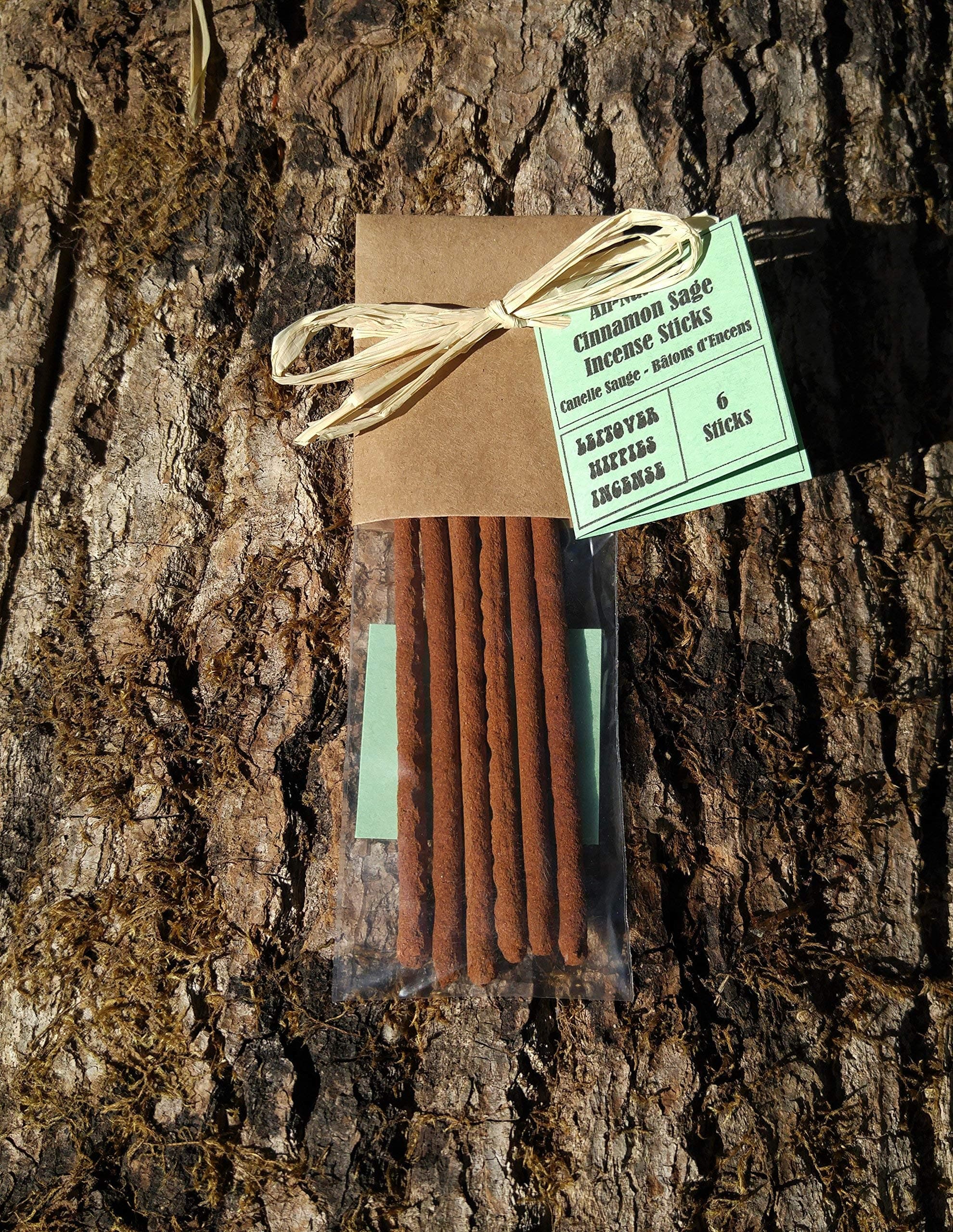 Cinnamon Sage Incense Sticks - All Natural, Hand Rolled Herbal Incense - 6 Sticks