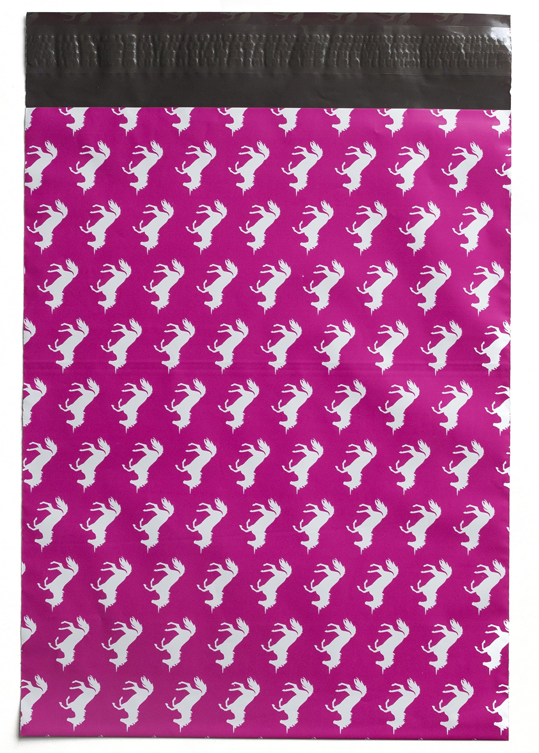 100 Large 10" x 13" Poly Mailer Shipping Envelopes, Pink Unicorn Boutique Custom Designer Bags