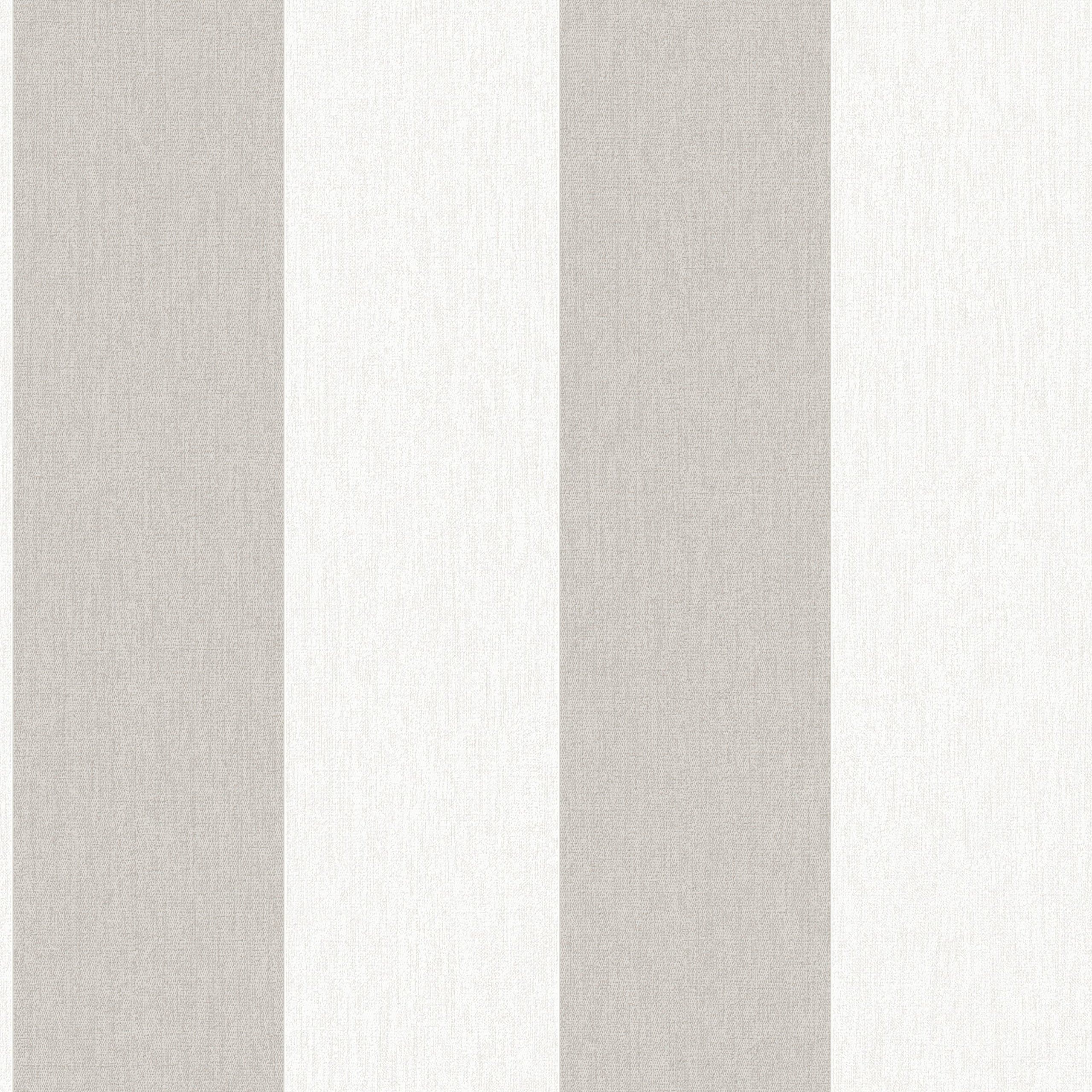 Superfresco EasyPaste The Wall Calico Stripe Brown/Natural - Paste The Wall - Cream/Brown Wallpaper - Contemporary Striped Natural Fabric Textured Design - Feature or 4 Wall Design