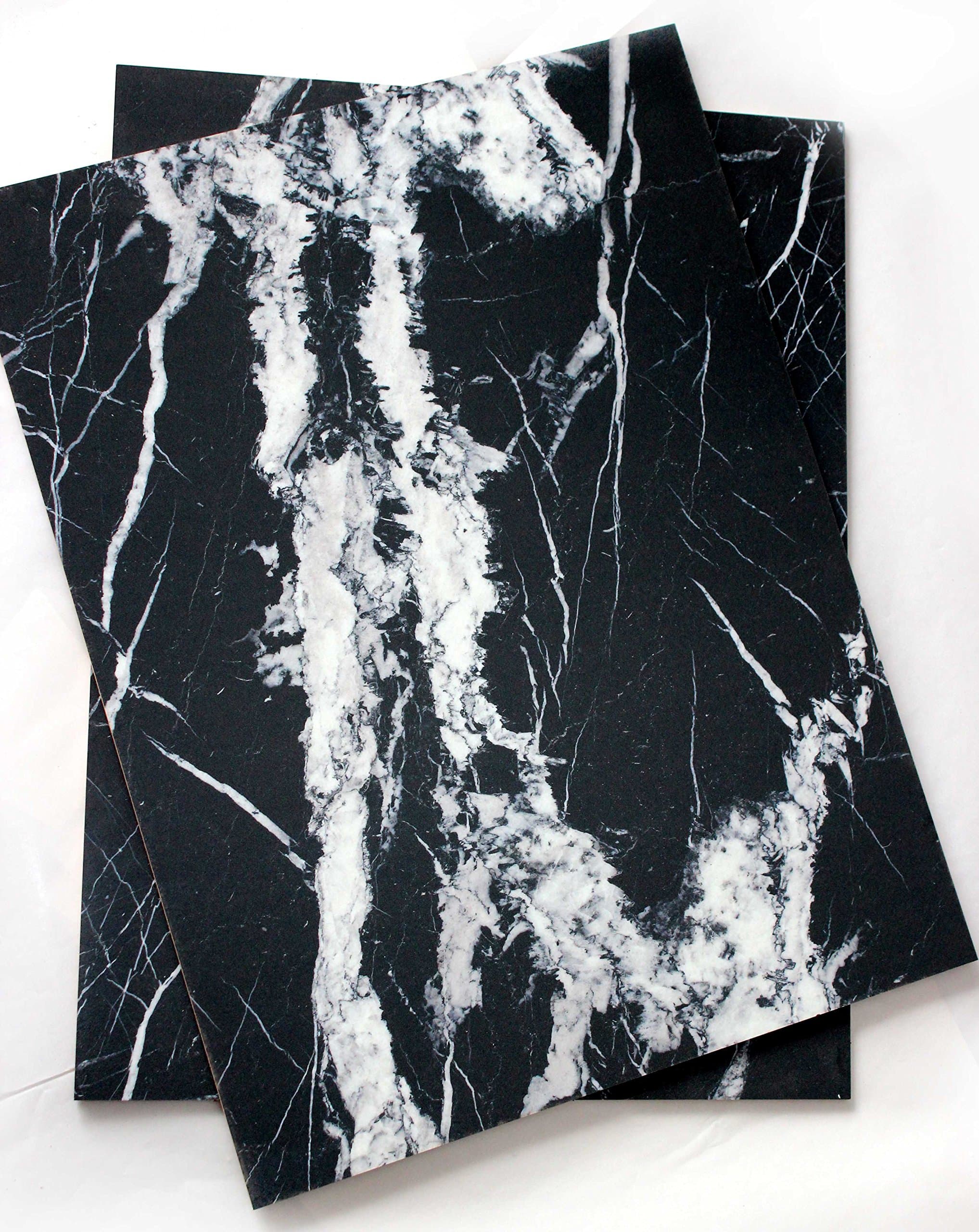 Cork Parquet, Glue Down Cork Tile, Flooring, Black Armani Marble, Warm at Touch (6 pcs. a 60x45 cm = 1,62 m²)