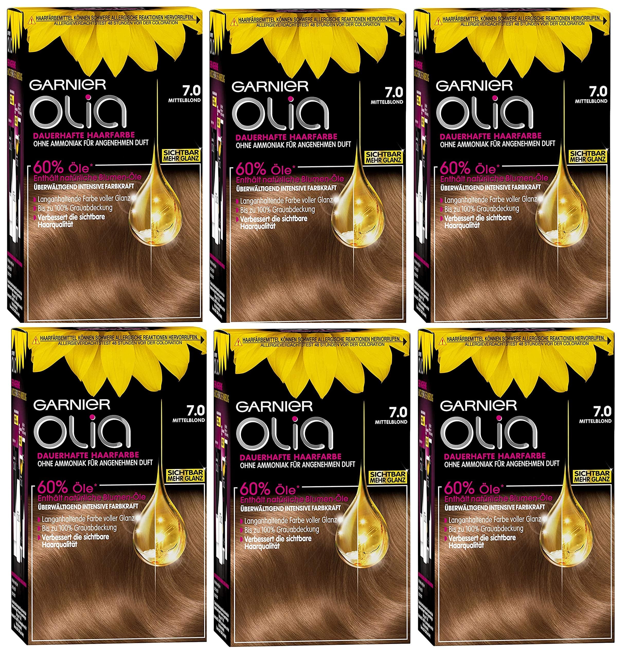 Permanent Hair Dye without Ammonia Blonde 7.0