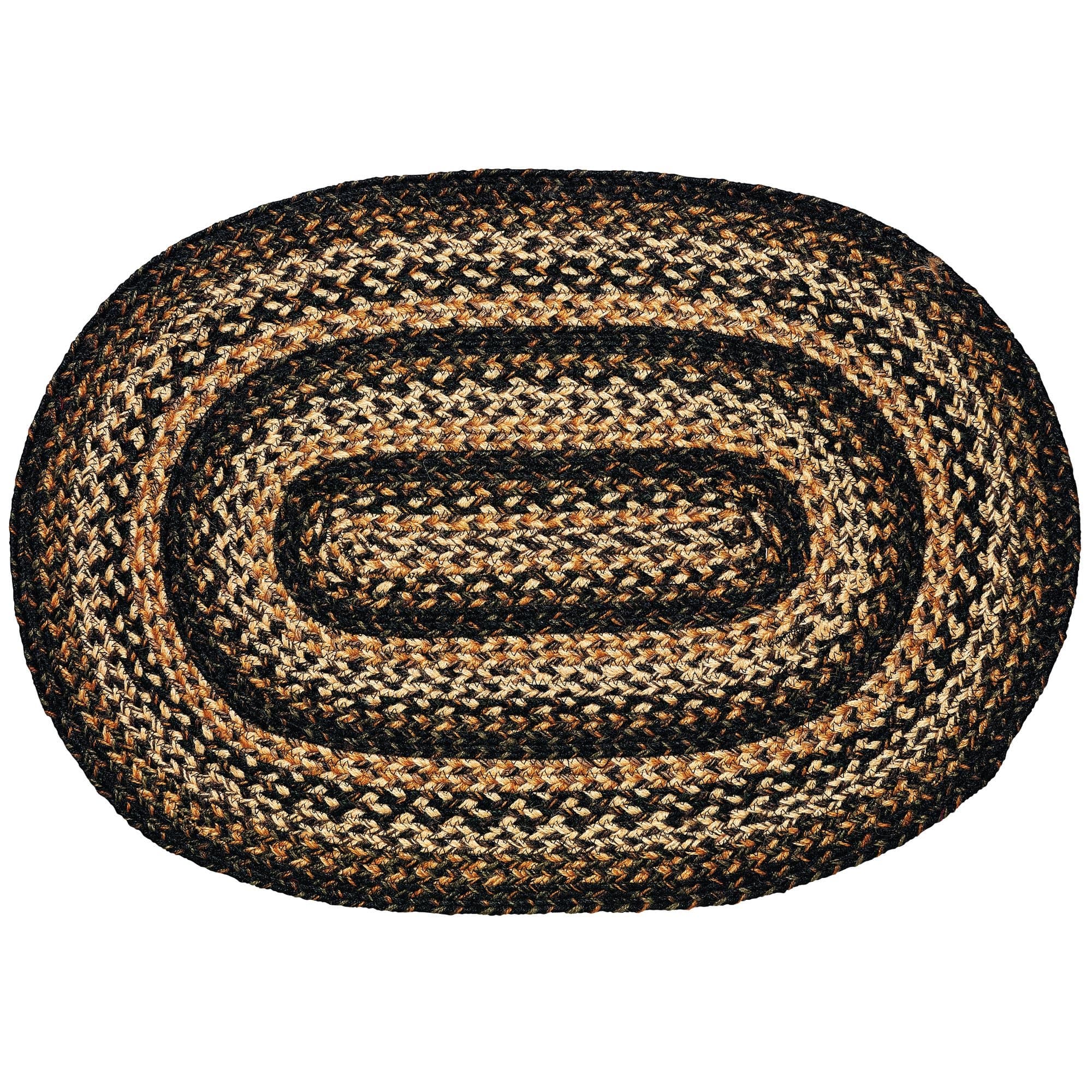 IHF Rugs Black Forest Oval Braided Rug - 20" x 30"